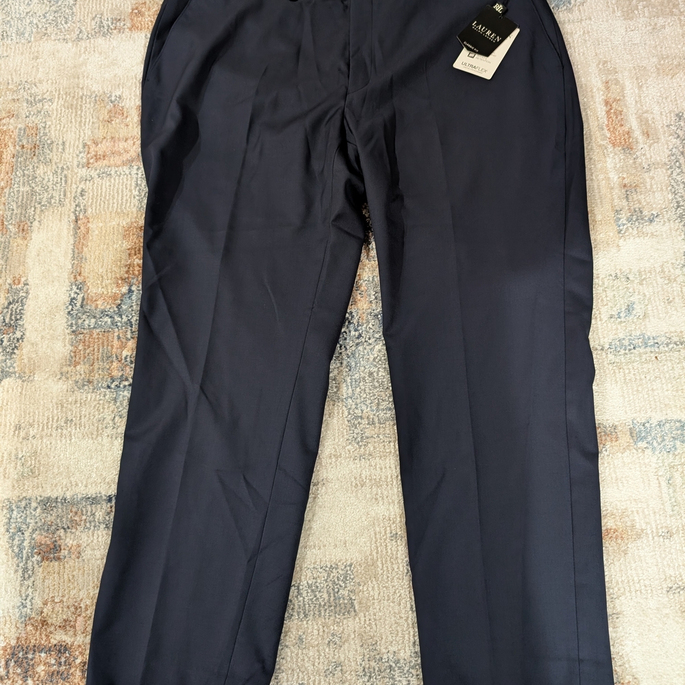 Mens Ralph Lauren Navy Solid Pants